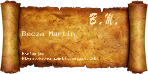 Becza Martin névjegykártya